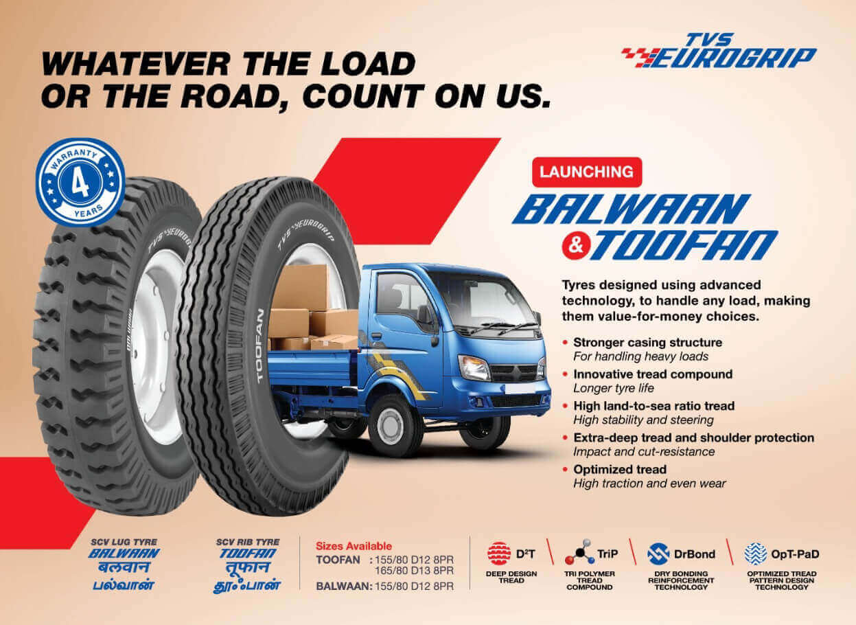 TVS Eurogrip Tyres teg ULTruck balwaan toofan poster